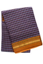 checks and strips chikki Border Sarees