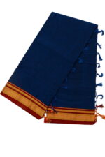Ilkal Silk by Cotton Plain Chikki Border Saree