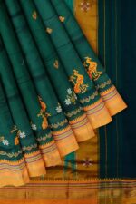 Ilkal Silk by Cotton Kasuti Work Saree