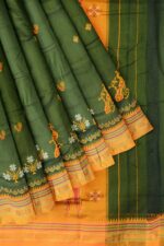 Ilkal Silk by Cotton Kasuti Work Saree