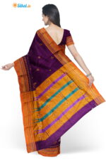 Ilkal Silk by Cotton Kasuti Work Saree