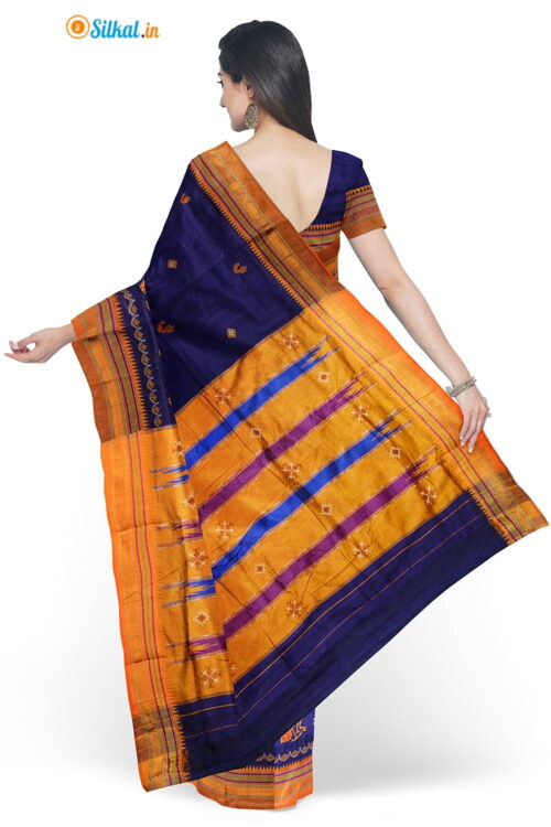 Ilkal Silk by Cotton Kasuti Work Saree