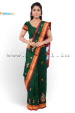 Ilkal Silk by Cotton Kasuti Work Saree