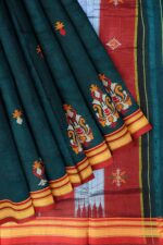 Ilkal Silk by Cotton Kasuti Work Saree