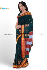 Ilkal Silk by Cotton Kasuti Work Saree
