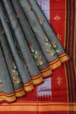 Ilkal Silk by Cotton Kasuti Work Saree