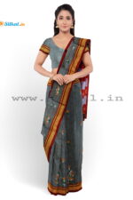 Ilkal Silk by Cotton Kasuti Work Saree