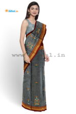 Ilkal Silk by Cotton Kasuti Work Saree
