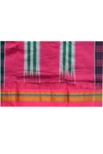 Ilkal Silk by Cotton Big Checks Temple border Saree