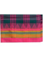Ilkal Silk by Cotton Big Checks Temple border Saree