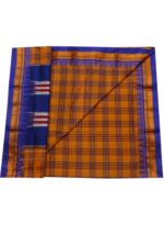 Ilkal Silk by Cotton Big Checks Temple border Saree