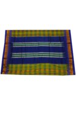 Ilkal Silk by Cotton Big Checks Temple border Saree