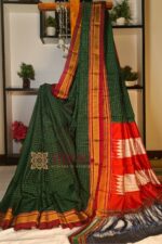 Ilkal Handloom Silk by Cotton Small Checks Chikki Paras Saree