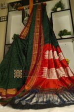 Ilkal Handloom Silk by Cotton Small Checks Chikki Paras Saree