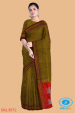 ILKAL HANDLOOM SILK BY COTTON SMALL CHECKS CHIKKI PARAS SAREES
