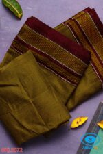 ILKAL HANDLOOM SILK BY COTTON SMALL CHECKS CHIKKI PARAS SAREES