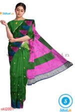 PRE-ORDER: ILKAL HANDLOOM LUXURY DADI TIRKI TEMPLE BORDER BUTTA SILK SAREE