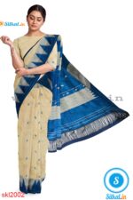 PRE-ORDER: ILKAL HANDLOOM LUXURY DADI TIRKI TEMPLE BORDER BUTTA SILK SAREE