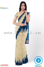 PRE-ORDER: ILKAL HANDLOOM LUXURY DADI TIRKI TEMPLE BORDER BUTTA SILK SAREE
