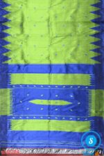 PRE-ORDER: ILKAL HANDLOOM LUXURY DADI TIRKI TEMPLE BORDER BUTTA SILK SAREE