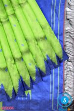 PRE-ORDER: ILKAL HANDLOOM LUXURY DADI TIRKI TEMPLE BORDER BUTTA SILK SAREE