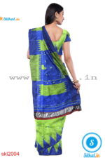 PRE-ORDER: ILKAL HANDLOOM LUXURY DADI TIRKI TEMPLE BORDER BUTTA SILK SAREE