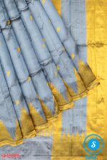PRE-ORDER: ILKAL HANDLOOM LUXURY DADI TIRKI TEMPLE BORDER BUTTA SILK SAREE