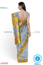 PRE-ORDER: ILKAL HANDLOOM LUXURY DADI TIRKI TEMPLE BORDER BUTTA SILK SAREE
