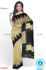 PRE-ORDER: ILKAL HANDLOOM LUXURY DADI TIRKI TEMPLE BORDER BUTTA SILK SAREE