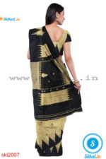 PRE-ORDER: ILKAL HANDLOOM LUXURY DADI TIRKI TEMPLE BORDER BUTTA SILK SAREE