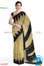 PRE-ORDER: ILKAL HANDLOOM LUXURY DADI TIRKI TEMPLE BORDER BUTTA SILK SAREE