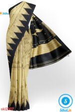 PRE-ORDER: ILKAL HANDLOOM LUXURY DADI TIRKI TEMPLE BORDER BUTTA SILK SAREE