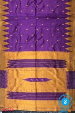 PRE-ORDER: ILKAL HANDLOOM LUXURY DADI TIRKI TEMPLE BORDER BUTTA SILK SAREE