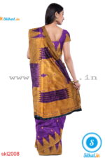 PRE-ORDER: ILKAL HANDLOOM LUXURY DADI TIRKI TEMPLE BORDER BUTTA SILK SAREE