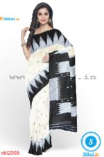 PRE-ORDER: ILKAL HANDLOOM LUXURY DADI TIRKI TEMPLE BORDER BUTTA SILK SAREE