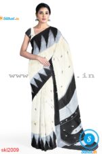 PRE-ORDER: ILKAL HANDLOOM LUXURY DADI TIRKI TEMPLE BORDER BUTTA SILK SAREE