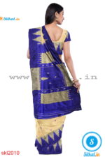 PRE-ORDER: ILKAL HANDLOOM LUXURY DADI TIRKI TEMPLE BORDER BUTTA SILK SAREE