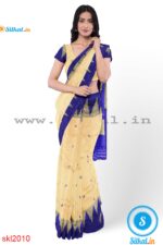 PRE-ORDER: ILKAL HANDLOOM LUXURY DADI TIRKI TEMPLE BORDER BUTTA SILK SAREE