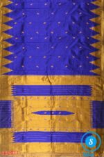 PRE-ORDER: ILKAL HANDLOOM LUXURY DADI TIRKI TEMPLE BORDER BUTTA SILK SAREE