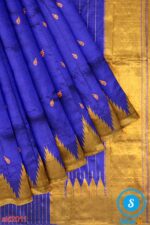 PRE-ORDER: ILKAL HANDLOOM LUXURY DADI TIRKI TEMPLE BORDER BUTTA SILK SAREE