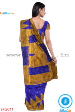 PRE-ORDER: ILKAL HANDLOOM LUXURY DADI TIRKI TEMPLE BORDER BUTTA SILK SAREE