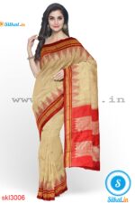 PRE-ORDER: ILKAL HANDLOOM LUXURY DADI TIRKI TEMPLE BORDER SILK SAREE