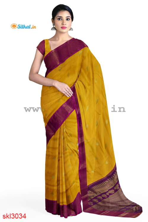 ILKAL HANDLOOM LUXURY DADI TIRKI WEDDING SAREE