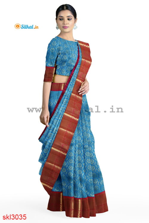 ILKAL HANDLOOM LUXURY DADI TIRKI WEDDING SAREE