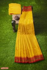 ILKAL HANDLOOM LUXURY DADI TIRKI TEMPLE BORDER SAREE