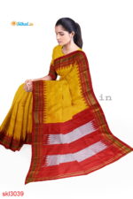 ILKAL HANDLOOM LUXURY DADI TIRKI TEMPLE BORDER SAREE