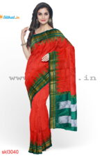 ILKAL HANDLOOM LUXURY DADI TIRKI TEMPLE BORDER SAREE