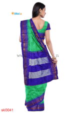 ILKAL HANDLOOM LUXURY DADI TIRKI TEMPLE BORDER SAREE