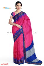 ILKAL HANDLOOM LUXURY DADI TIRKI TEMPLE BORDER SAREE