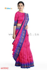 ILKAL HANDLOOM LUXURY DADI TIRKI TEMPLE BORDER SAREE